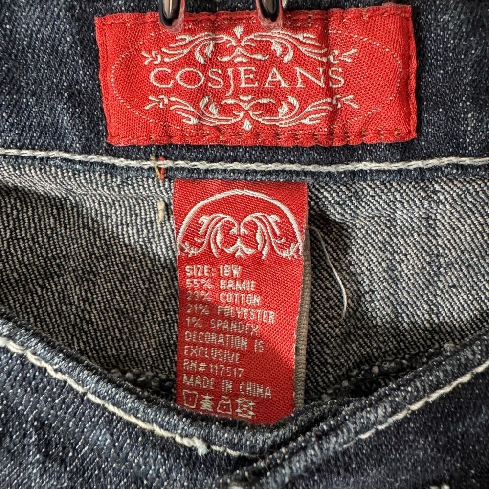COS Women’s Straight Jeans with Metallic Embroidered Pockets - Picture 10 of 11